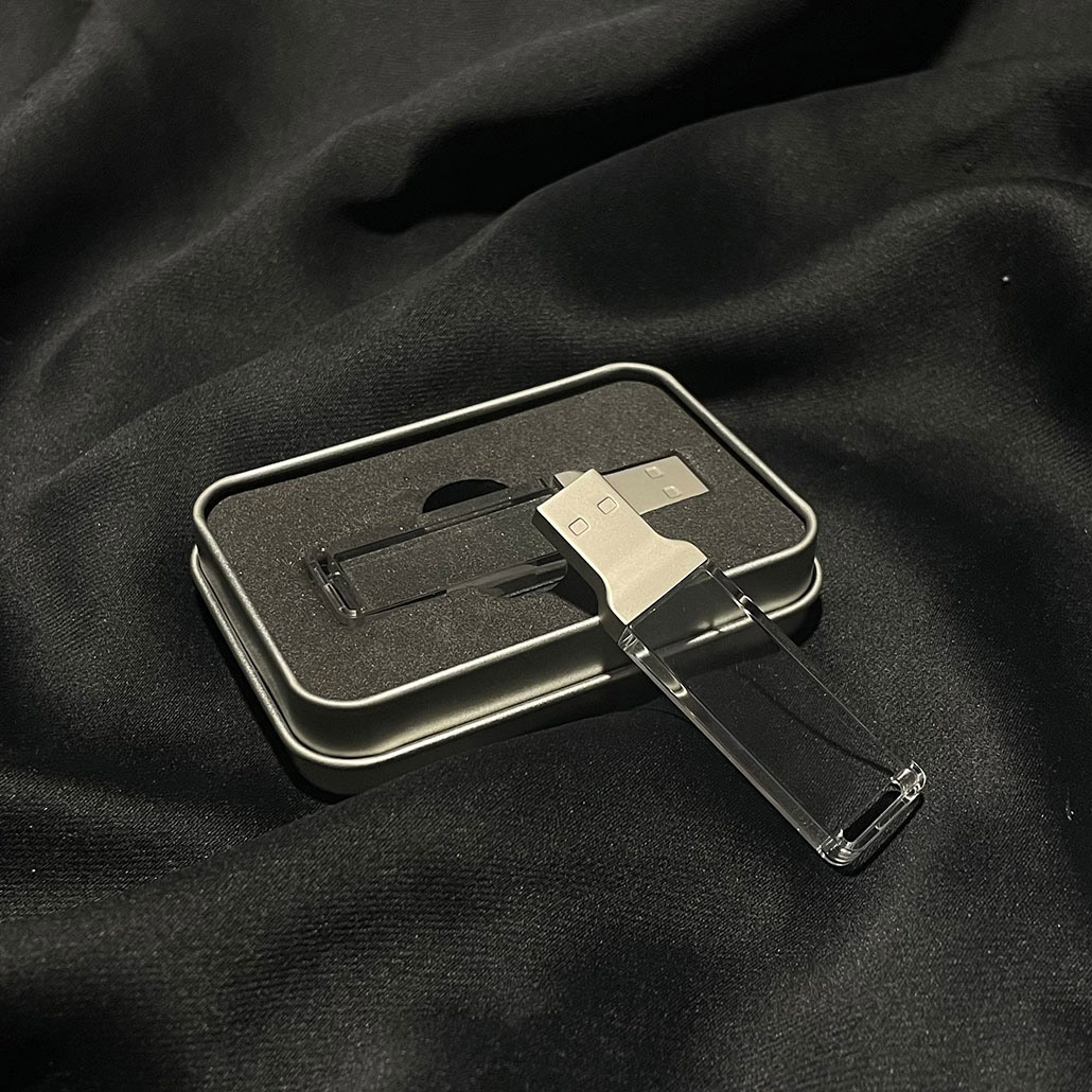 Clé USB verre avec gravure