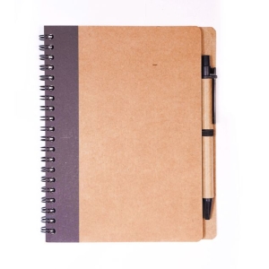 Bloc-notes à spirale avec stylo