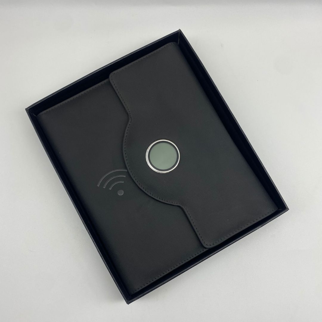 Coffret carnet avec chargeur wireless