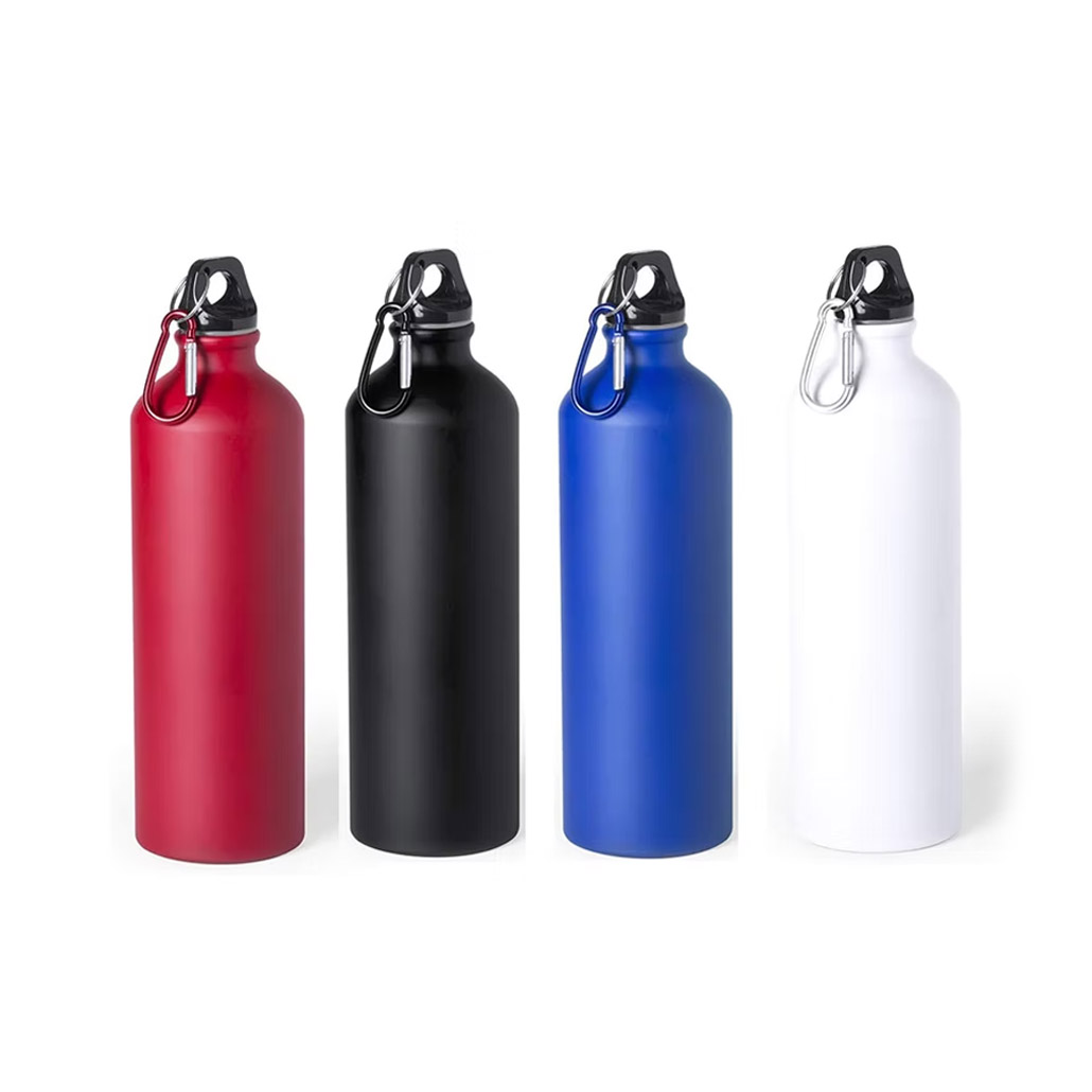 Gourde personnalisée aluminium avec mousqueton Maroc